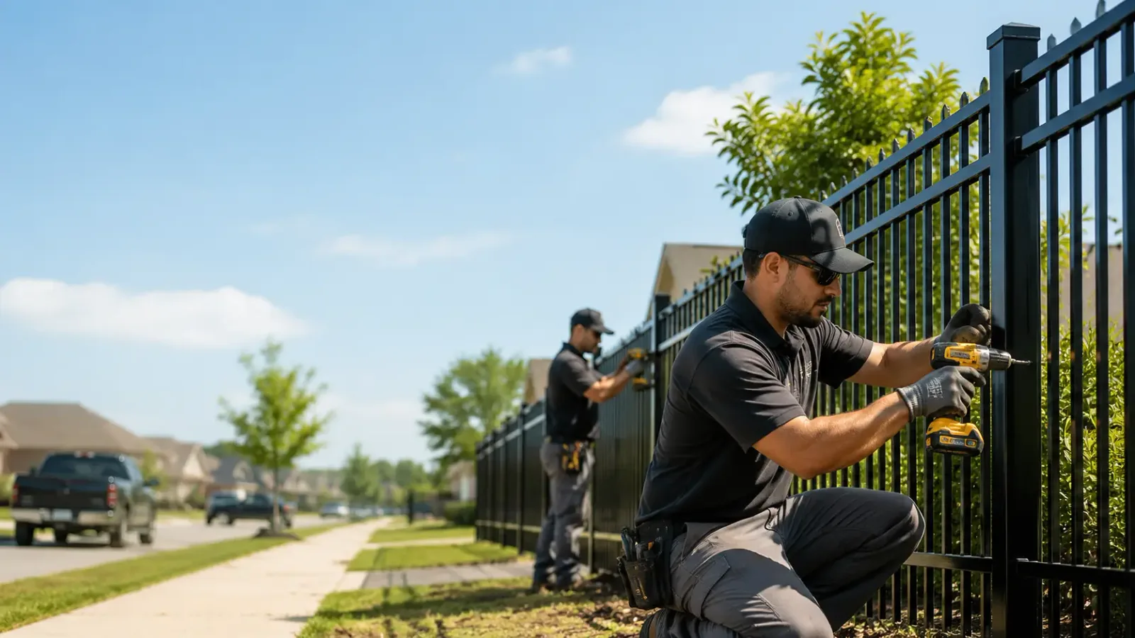 Metal Fence Installation in Grandfalls, TX